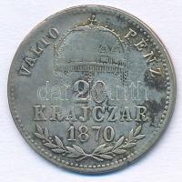 1870GYF 20kr Ag "Ferenc József / Váltó Pénz" T:F patina
Adamo M11.1