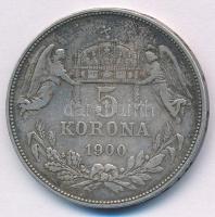 1900KB 5K Ag "Ferenc József" T:VF patina 
Adamo K7