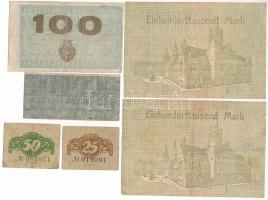 Németország / Weimari Köztársaság / Chemnitz 1918-1922. 25pf-100.000M (6db, 5xklf) T:F,VG
Germany /...