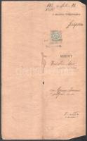 1892 Szegvár, Weinstein Mór 3 darab kereseti papírja, szegvári lakos részére, szakadással