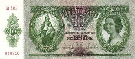 1936. 10P (3x) egymás utáni sorszámokkal T:I