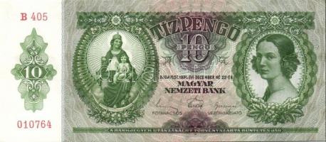 1936. 10P (3x) egymás utáni sorszámokkal T:I