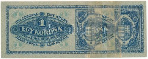 1920. 1K "EGY RONGY KORONA", betoldással, több darabból összeragasztva T:VG ragasztott, eg...