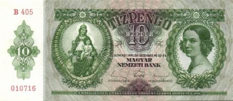 1936. 10P (3x) egymás utáni sorszámokkal T:I