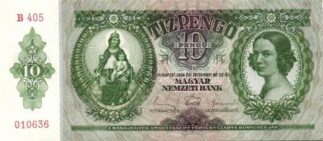 1936. 10P (3x) egymás utáni sorszámokkal T:I