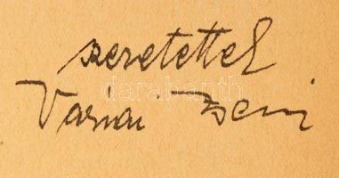 Várnai Zseni: Egy asszony a milliók közül. DEDIKÁLT! (Önéletrajzi regény). Bp., 1942, Szerzői kiadás...