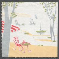 cca 1960-1970. 5 db vendéglátó reklámos szalvéta: Országos Idegenforgalmi Szálloda és Étterem Vállal...