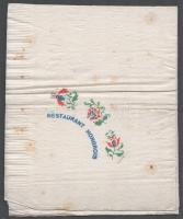 cca 1960-1970. 5 db reklámos poháralátét + 1db szalvéta: Restaurant Hongrois (2 db: poháralátét + sz...