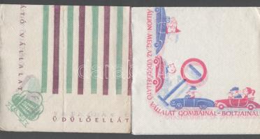 cca 1960-1970. 4 db retró reklámos szalvéta: Utasellátó (2 különböző) -- Üdülőellátó Vállalat (2 kül...