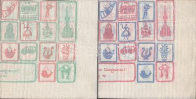 cca 1960-1970. 8 db retró reklámos szalvéta: IBUSZ (4 különböző) -- Express (4 különböző)