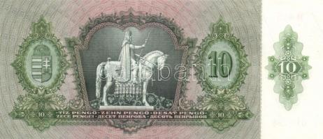 1936. 10P (4x) egymás utáni sorszámokkal, egyik darabon több papírránccal T:I