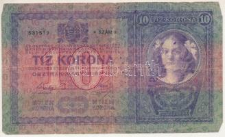 1904. 10K hamis jugoszláv (?) felülbélyegzéssel T:F,VG kis szakadás
Adamo K10