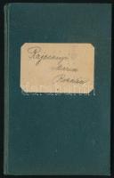 1914 Rajcsányi Mária Rozália varrónő munkakönyve, Rákosszentmihály és Cinkota községek általános ipa...