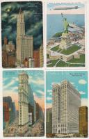 17 db RÉGI amerikai város képeslap vegyes minőségben / 17 pre-1945 American (USA) town-view postcards in mixed quality