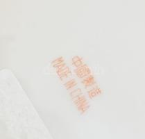 Gésamintás kínai váza, jelzett, kézzel festett, m: 34,5 cm