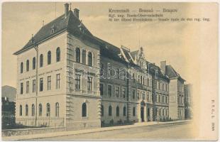 Brassó, Kronstadt, Brasov; Kgl. ung. Staats-Oberrealschule / M. kir. állami főreáliskola / Scoale reale de stat reg. ung. / school