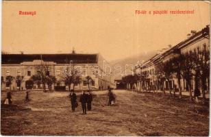 Rozsnyó, Roznava; Fő tér, Püspöki rezidencia. Búfy János kiadása 75. / main square, bishop's residence