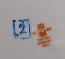 Zsolnay Lido Hotel 17 darab süteményes tányér, jelzett, kopással, d: 19,5 cm