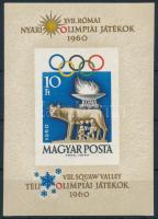 1960 Olimpia (I.) - Róma Téli Olimpia (I.) - Squaw Valley vágott blokk (10.000)