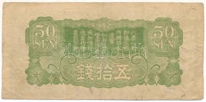Kína / Japán megszállás DN (1938) 50s T:F,VG China / Japanese occupation ND (1938) 50 Sen C:F,VG Kra...