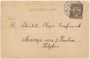 1901 Ha nincs hajlékod, nincs pénzed... Rendőrszoba, csendőrök / Hungarian gendarmes, litho (EK)