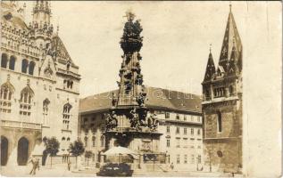 Budapest I. Szentháromság szobor a Pénzügyminisztérium előtt. photo (gyűrődések / creases)