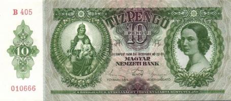 1936. 10P (6x) egymás utáni sorszámokkal T:I