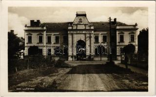 1938 Losonc, Lucenec; Delostrelecka kasarna / Tüzérségi laktanya / military artillery barracks + "1938 Losonc visszatért" So. Stpl