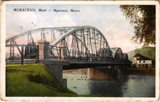 Munkács, Mukacheve, Mukacevo; Most pres Latorcu / Latorca híd / Latorica river bridge (ázott / wet damage)