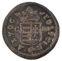 1706C-M Rézpoltura Cu "II. Rákóczi Ferenc" (1,89g) T:VF Hungary 1706C-M Poltura Cu "F...