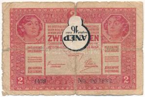 1917. 2K "1439", "A Nép megjelenik 16 órakor" feliratú ráragasztott cetlivel T:G...