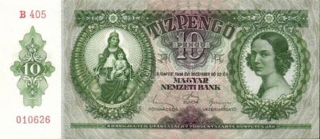 1936. 10P (6x) egymás utáni sorszámokkal T:I