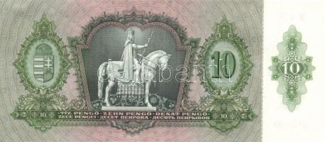 1936. 10P (6x) egymás utáni sorszámokkal, egyik darabon két papírránccal T:I