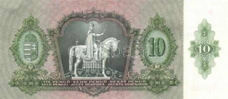 1936. 10P (6x) egymás utáni sorszámokkal, egyik darabon két papírránccal T:I