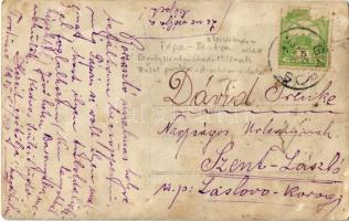 1915 Pápa, Fő utca, Reguly N. utóda Milkovits Antal és Budai István kárpitos üzlete. photo (b)