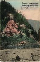 1915 (?) Alsótömös, Timisu de Jos (?); Üdvözlet a Kárpátokból / Greetings from the Carpathian Mountains + "ÜBERPRÜFT" (ázott / wet damage)