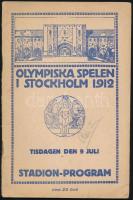 1912 [A Stockholmi Olimpia napi programja] Olympiska Spelen I Stockholm Stadion Program1912 Július 9. 56 p. 8 reklámok.