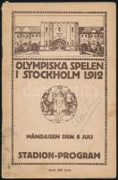 1912 [A Stockholmi Olimpia napi programja] Olympiska Spelen I Stockholm Stadion Program1912 Július8 . 56 p. 8 reklámok.