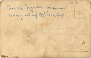 Első világháborús magyar katona rohamsisakban, tőrrel az oldalán / WWI K.u.k. military, Hungarian as...