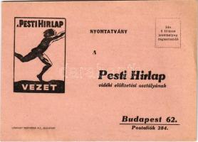 Pesti Hírlap napilap reklámja. Légrády Testvérek R.T. / Hungarian daily newspaper advertisement (ragasztónyom / glue mark)