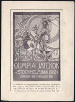 1912 A Stockholmi Olimpiai Játékok - A Világjárás Utazási és Menetjegyiroda Rt. által szervezett és az olimpiát bemutató ismertető leporelló 6 + 2 p. egy lapon térképpel