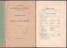 1912 [A Stockholmi Olimpiai Játékok résztvevő sportolói, valamint a verseny tisztségviselői. Két füz...