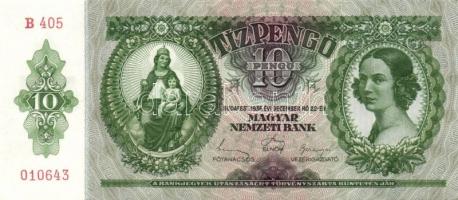 1936. 10P (7x) egymás utáni sorszámokkal T:I