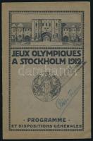 1912 [A Stockholmi Olimpiai Játékok programja] Jeux Olympiques a Stockholm 1912. Programme et despositions Générales [Program of the Stockholm Olympic Games and officials of the competition. two booklets) 36 p