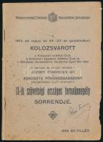 1912 Kolozsvár, országos tornaünnepély programfüzete 64p. kissé sérült borítóval