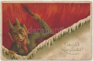 1922 Krampuszos üdvözlet / Krampus greeting (fl)