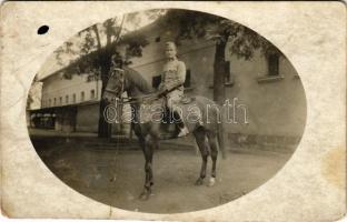 Miskolc, magyar lovas katona / Hungarian military, soldier with horse. photo (fl)