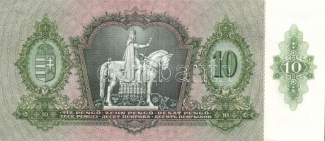 1936. 10P (7x) egymás utáni sorszámokkal, egyik darabon számos papírránccal T:I