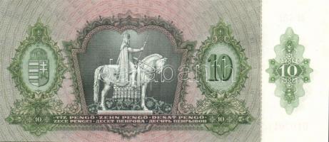 1936. 10P (7x) egymás utáni sorszámokkal, egyik darabon papírránccal T:I