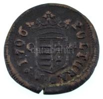 1706C-M Rézpoltura Cu "II. Rákóczi Ferenc" (3,18g) T:VF Hungary 1706C-M Poltura Cu "F...